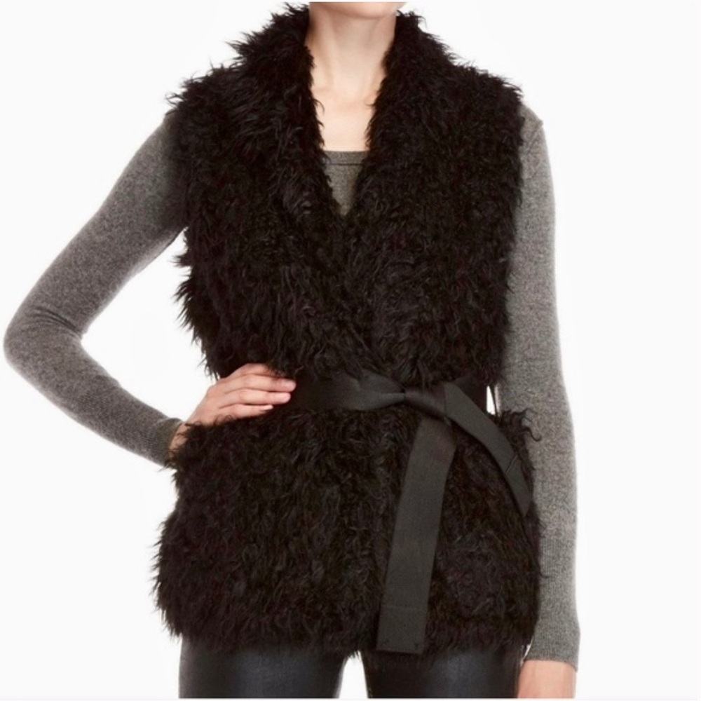 Zadig & Voltaire Fay Faux Fur Belted Vest